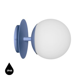 Lampa ścienna PLAAT C niebieska do łazienki, korytarza lub eleganckiej strefy przy lustrze