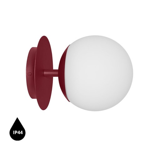 Lampa ścienna PLAAT C burgundowa do łazienki, korytarza lub eleganckiej strefy przy lustrze