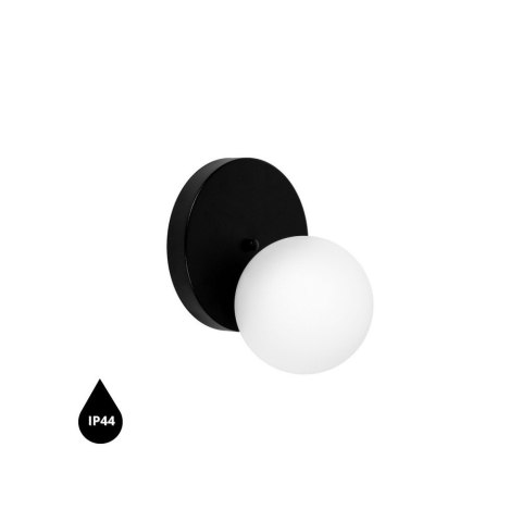 Lampa ścienna REFA A czarna do łazienki, korytarza lub eleganckiej strefy przy lustrze