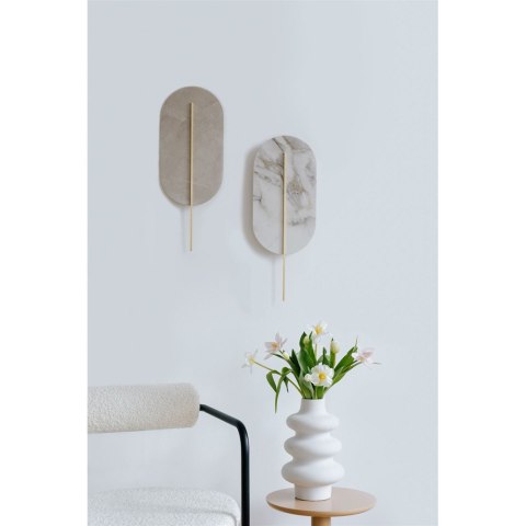 Lampa ścienna ROKKE STONE biała do salonu, korytarza lub sypialni