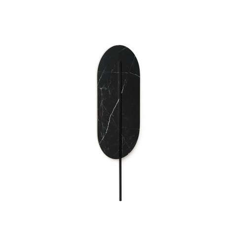 Lampa ścienna ROKKE STONE czarna do salonu, korytarza lub sypialni