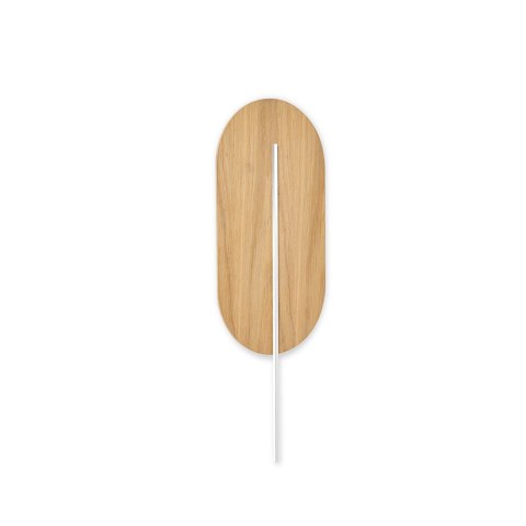 Lampa ścienna ROKKE WOOD biała do salonu, korytarza lub sypialni