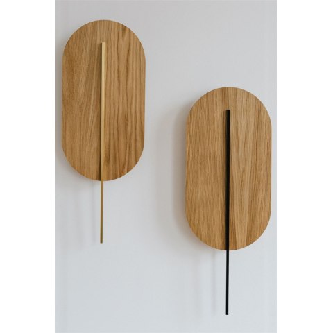 Lampa ścienna ROKKE WOOD biała do salonu, korytarza lub sypialni