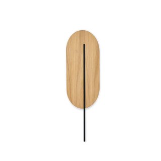 Lampa ścienna ROKKE WOOD czarna do salonu, korytarza lub sypialni