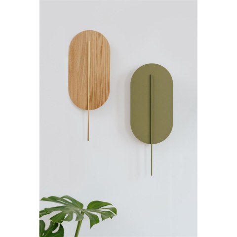 Lampa ścienna ROKKE WOOD czarna do salonu, korytarza lub sypialni