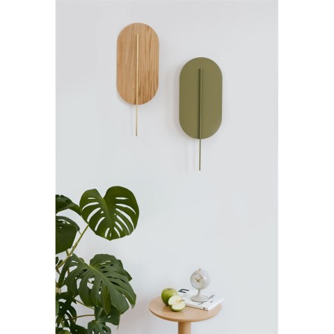 Lampa ścienna ROKKE oliwkowa do salonu, korytarza lub sypialni
