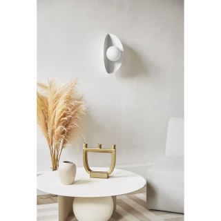 Lampa ścienna SALLO D biała do salonu, korytarza lub sypialni