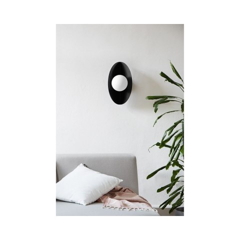 Lampa ścienna SALLO D czarna do salonu, korytarza lub sypialni