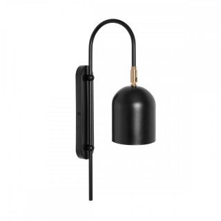 Lampa ścienna TAKU czarna do salonu, korytarza lub sypialni