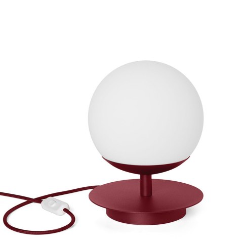Lampa stołowa PLAAT ST burgundowa do salonu, gabinetu lub sypialni