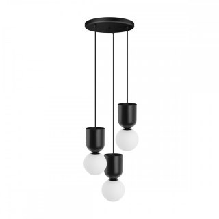 Lampa sufitowa plafon LUOTI 3P czarna potrójna do salonu, przedpokoju lub sypialni
