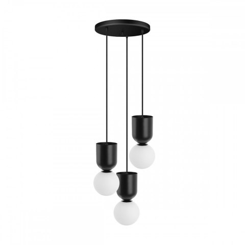 Lampa sufitowa plafon LUOTI 3P czarna potrójna do salonu, przedpokoju lub sypialni