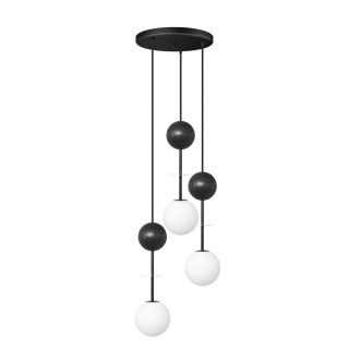 Lampa sufitowa plafon OIO A 3P czarna potrójna do salonu, przedpokoju lub sypialni