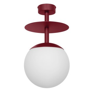Lampa sufitowa plafon PLAAT B burgundowa do salonu, przedpokoju lub sypialni