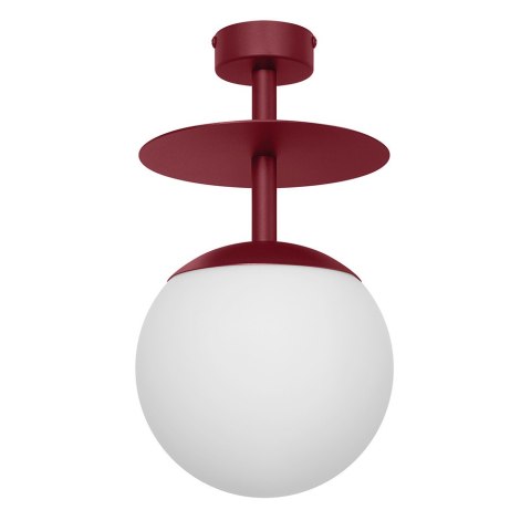 Lampa sufitowa plafon PLAAT B burgundowa do salonu, przedpokoju lub sypialni