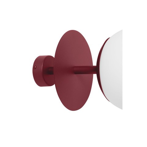 Lampa sufitowa plafon PLAAT B burgundowa łazienkowa do salonu, przedpokoju lub sypialni
