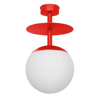 Lampa sufitowa plafon PLAAT B czerwonopomarańczowa do salonu, przedpokoju lub sypialni