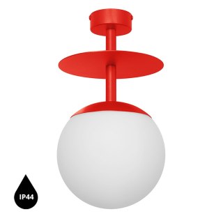 Lampa sufitowa plafon PLAAT B czerwonopomarańczowa łazienkowa do salonu, przedpokoju lub sypialni