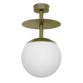 Lampa sufitowa plafon PLAAT B oliwkowa do salonu, przedpokoju lub sypialni
