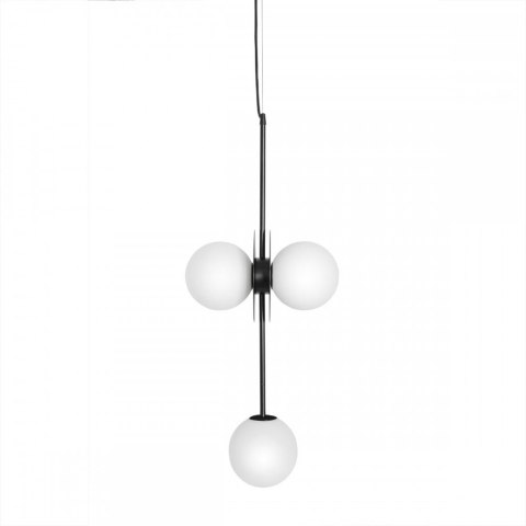 Lampa wisząca FURIKO B czarna potrójna do salonu, jadalni  