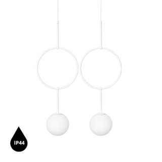 Lampa wisząca ISUULLA B biała łazienkowa do salonu, jadalni  