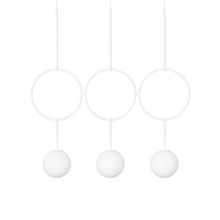 Lampa wisząca ISUULLA C biała potrójna do salonu, jadalni  