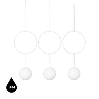 Lampa wisząca ISUULLA C biała potrójna łazienkowa do salonu, jadalni  