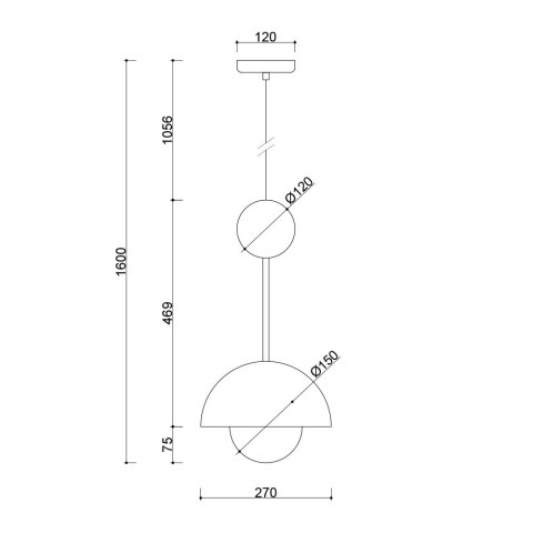 Lampa wisząca KELLO A biała do salonu, jadalni  