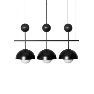 Lampa wisząca KELLO B czarna potrójna do salonu, jadalni  