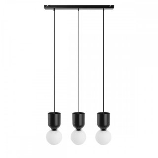 Lampa wisząca LUOTI 3L czarna potrójna do salonu, jadalni  