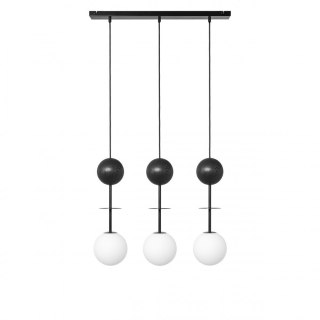 Lampa wisząca OIO A 3L czarna potrójna do salonu, jadalni  