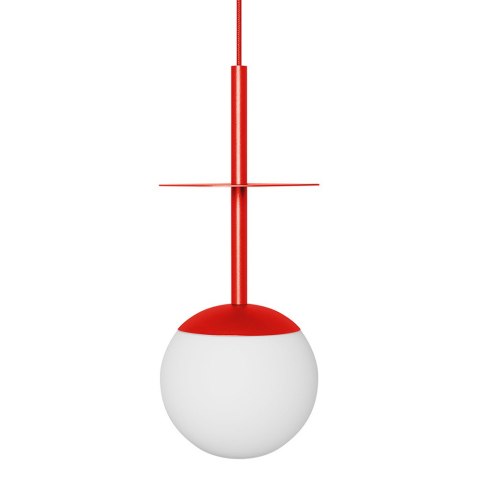 Lampa wisząca PLAAT A czerwonopomarańczowa do salonu, jadalni  