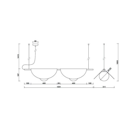 Lampa wisząca SALLO B czarna do salonu, jadalni  