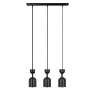 Lampa wisząca SUPURU 3L czarna potrójna do salonu, jadalni  