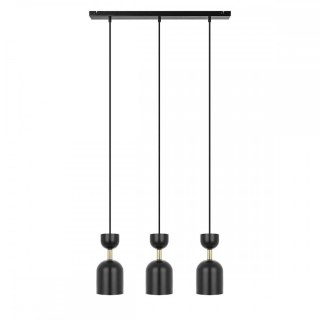 Lampa wisząca SUPURU 3L mosiądz szczotkowany potrójna do salonu, jadalni  