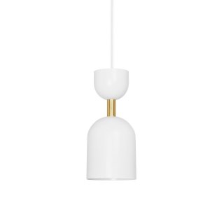 Lampa wisząca SUPURU biała z mosiądzem szczotkowanym do salonu, jadalni  