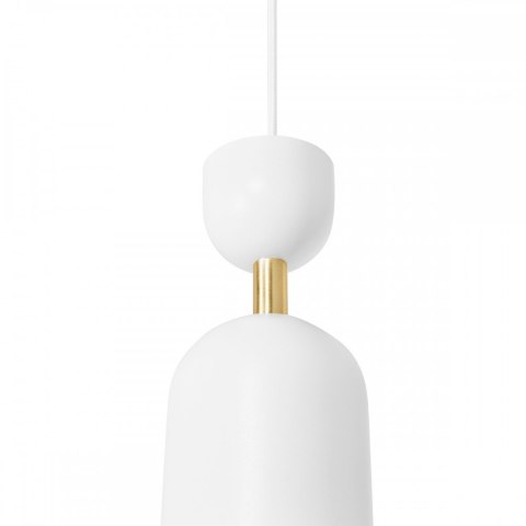 Lampa wisząca SUPURU - biała z mosiądzem szczotkowanym