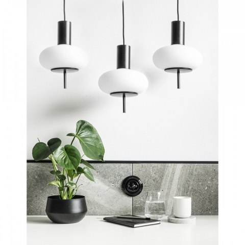 Lampa wisząca TORNI A 3L czarna potrójna do salonu, jadalni  