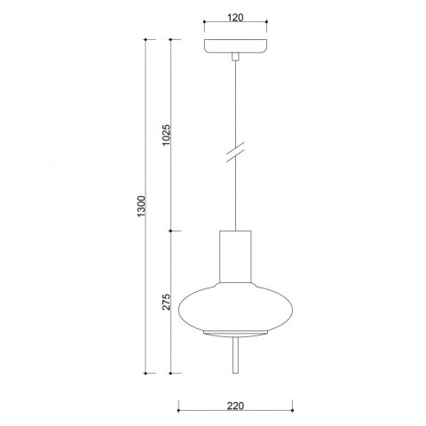 Lampa wisząca TORNI A czarna do salonu, jadalni  