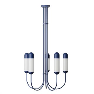 Lampa FUNSUI B nowoczesna granatowa rozmiar M do eleganckich wnętrz salonu, biura, sypialni