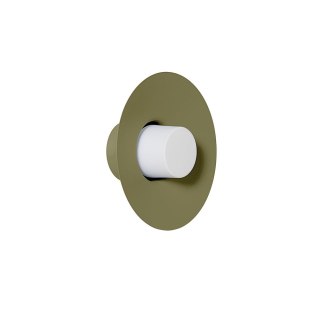 Lampa ścienna CAPONIO W A oliwkowa do salonu, korytarza lub sypialni