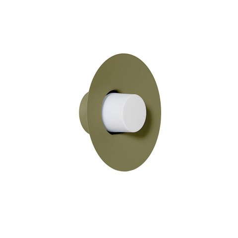 Lampa ścienna CAPONIO W A oliwkowa do salonu, korytarza lub sypialni