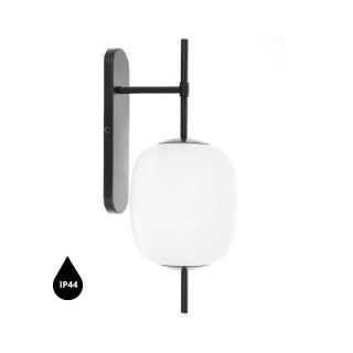 Lampa ścienna EPLI MINI W czarna do łazienki, korytarza lub eleganckiej strefy przy lustrze