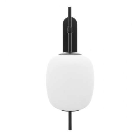 Lampa ścienna EPLI MINI W czarna do salonu, korytarza lub sypialni