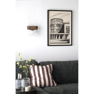 Lampa ścienna FLUMINA W A orzechowa do salonu, korytarza lub sypialni