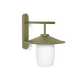 Lampa ścienna JINGU B oliwkowa do salonu, korytarza lub sypialni