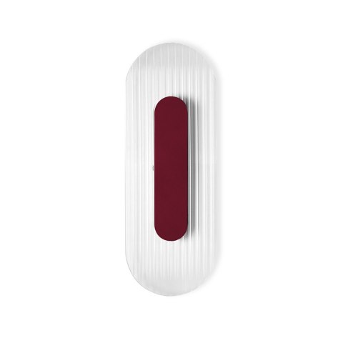 Lampa ścienna RIFLO W A burgundowa do salonu, korytarza lub sypialni