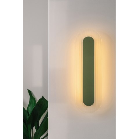 Lampa ścienna RIFLO W D oliwkowa regulowana do salonu, korytarza lub sypialni