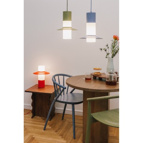 Lampa stołowa CAPONIO ST niebieska do salonu, gabinetu lub sypialni