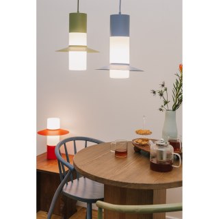 Lampa stołowa CAPONIO ST czerwonopomarańczowa do salonu, gabinetu lub sypialni